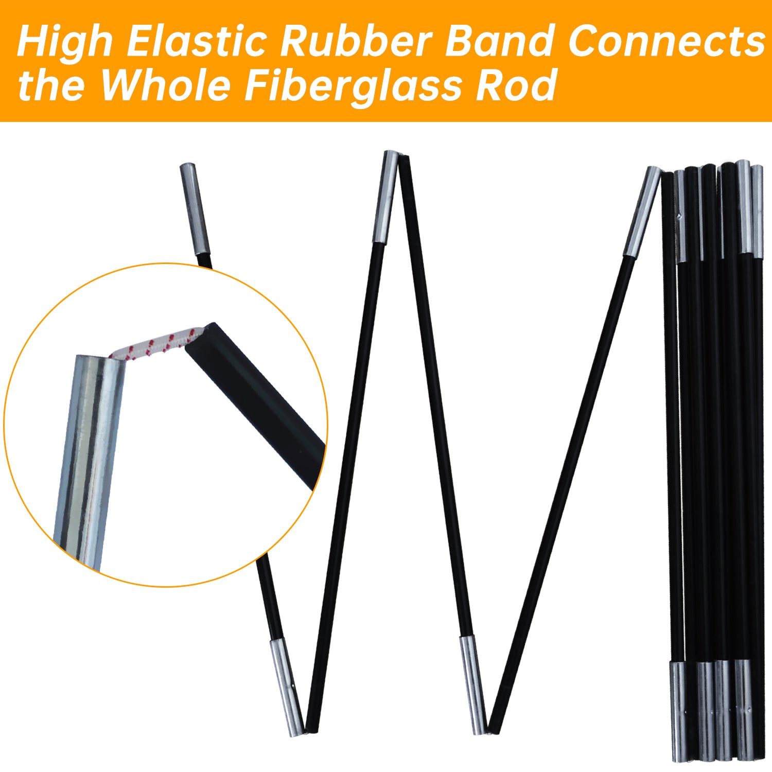 Gagalileo Golf Replacement Straight Poles for 10x7x6FT Golf Net-Classic Style