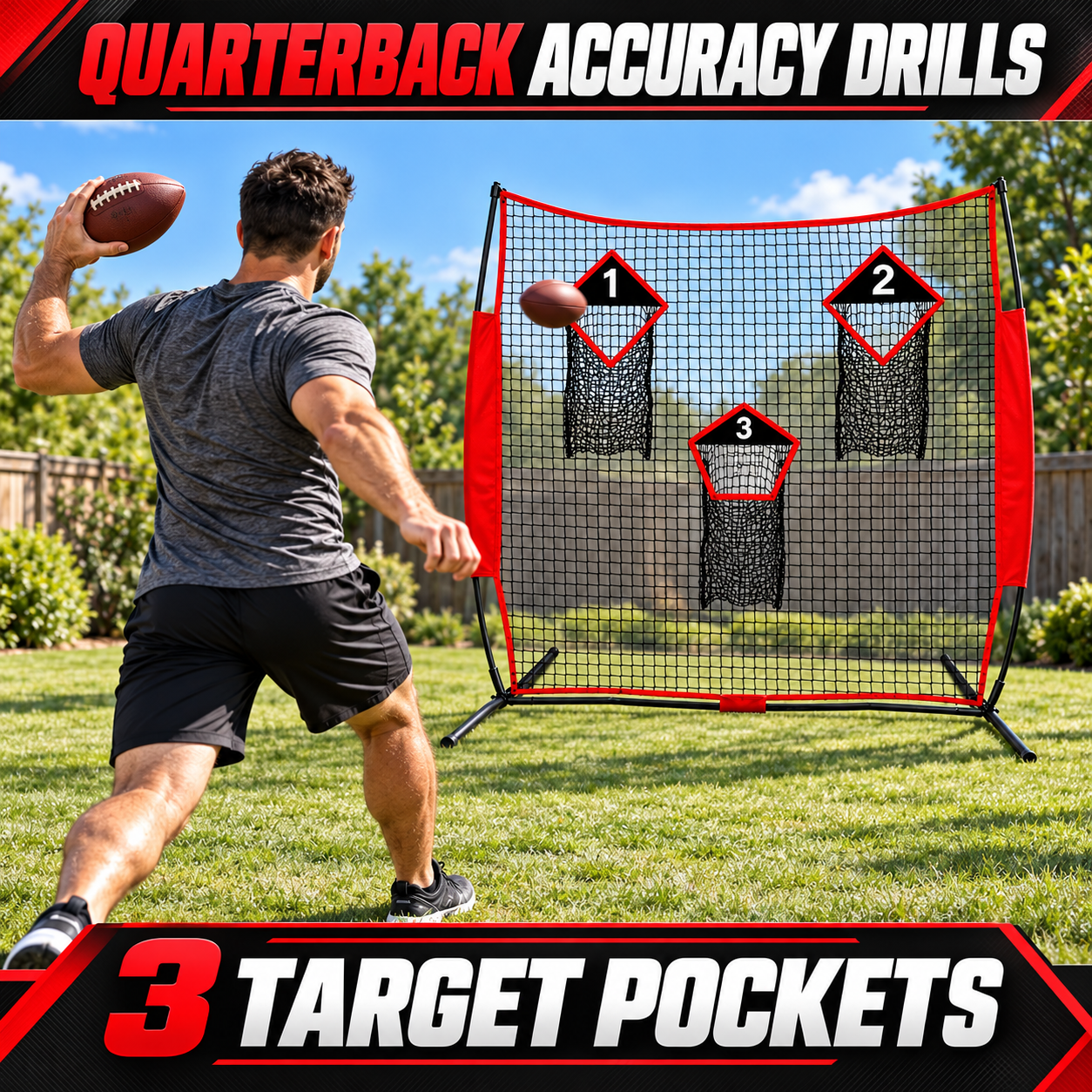 8×8 サッカーネット キック用/3 ヒッティングエリア