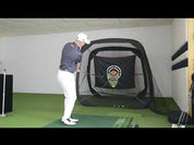Galileo Red de golf emergente automática con retorno de pelota de 7'X7'X4' | Negro