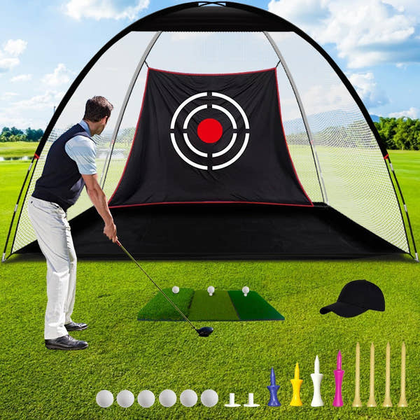 Gagalieo Backyard Driving Golf Nets 12'X7'X6.6' - Galileo Sports