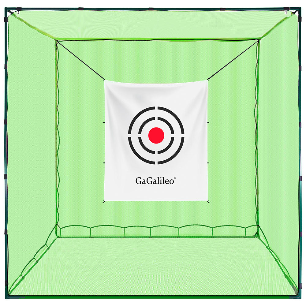 Galileo Practice Backstop Target Backyard Driving PVC Black Circle Style Target White| Tamaño 5'x6'