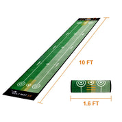 Galileo Golf Putting Mats Putting Green Golf Training Mat with Carrying Bag Putting Mats | 10'x1.6'Size