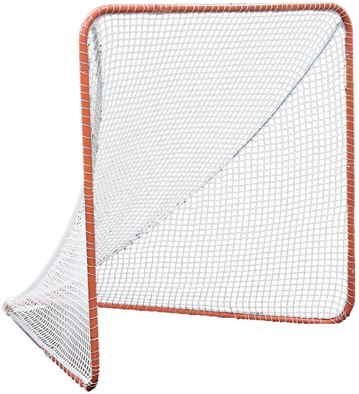 Red de lacrosse con marco de acero Portería de lacrosse portátil Portería de lacrosse universitaria | Tamaño 7'X6'X6'