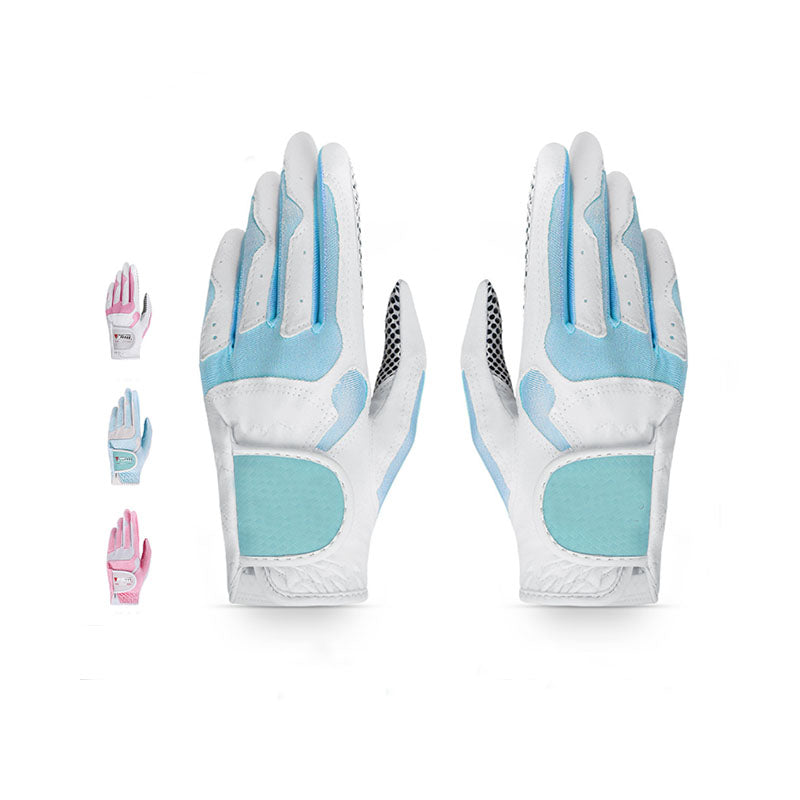 Mikrofaser-Leder tragen Risistant und Anti-Rutsch-Korn-Golfhandschuhe Damen-Handschuhe