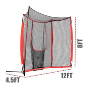 Galileo Baseball&Softball Practice Hitting Pitching Net with Carry Bag | Large Size 12'x8' Size