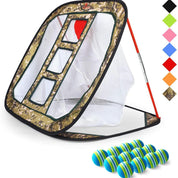 Golf Chipping Net Training Aids with Foam Training Balls(12 pack)| 25"X25"X20''| Camouflage | Galileo Sports - Galileo Sports