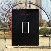 Galileo Softball Backstop Vinyl Heavy Duty Baseball Batting Cage Backstop Pitching Target Trainer Backstop Net Saver with Square Image 4X5FT - Galileo Sports