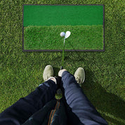 Galileo Sports Golf Hitting Mats Golf Turf Putting Grass Mat Golf Training Practice Turf with Tee Equipment | 12''x24''