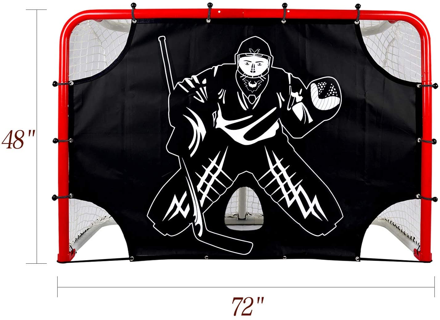 Objetivos de tiro de hockey sobre hielo, precisión de tiro de entrenamiento, ajuste de objetivos de hockey de portería de 72" x 48"