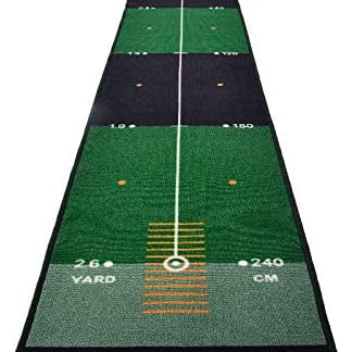 Galileo Golf Putting Green Golf Training Mat for Indoor & Outdoor with Carry Bag | 10'X1.6'Size