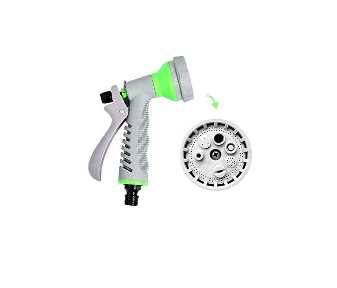 50FT Garden Hose Reel，Retractable Water Hose Reel with 7 Water Sprayer Pattern，Wall Mount Kink-Free and Convenient Storage (Green)