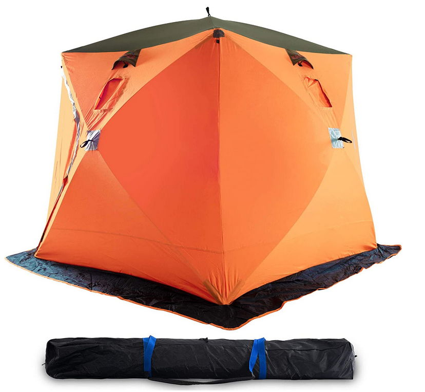 90×90×80인치 갈릴레오 얼음 낚시 대피소/3-4인용 텐트 및 가방