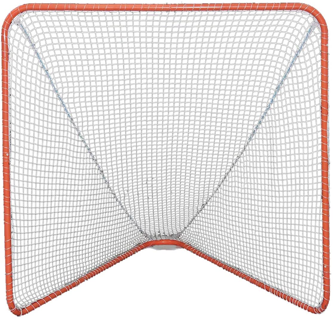 Lacrosse Net with Steel Frame Portable Lacrosse Goal Collegiate Lacrosse Goal | 7'X6'X6' Size