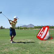 Ayudas de entrenamiento de red de golf con bolas de entrenamiento de espuma (paquete de 12) | 25''X25''X20'' | Rojo | deportiert Galilei