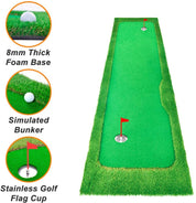Galileo Golf Putting Mats Putting Green Indoor Golf Putting Training Practice Turf Grass Mat | 3.3'x10'Size