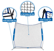 Pantalla protectora de lanzamiento de red de barrera de 7x7 pies para béisbol