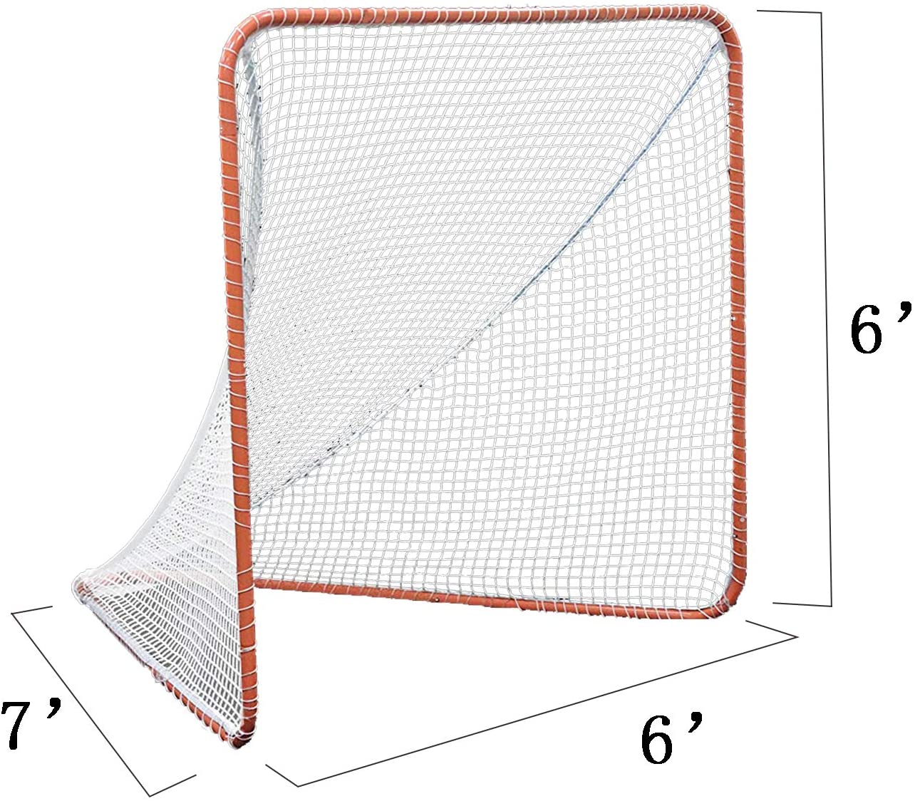 7X6X6 Lacrosse Net with Steel Frame Portable Lacrosse Goal