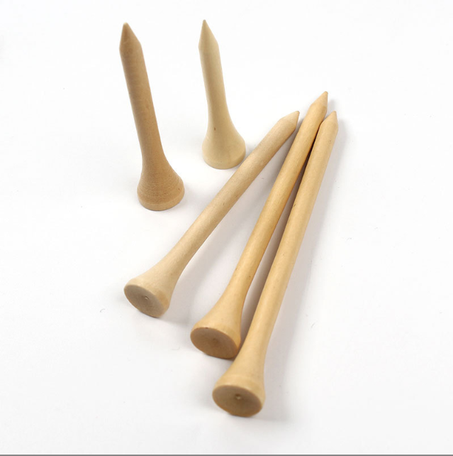 100Pcs Five in a group, Bamboo Golf Tee | Galileo Sports