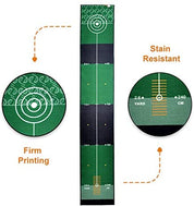 Galileo Golf Putting Green Golf Training Mat for Indoor & Outdoor with Carry Bag | 10'X1.6'Size