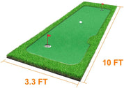 Galileo Golf Putting Mats Putting Green Indoor Golf Putting Training Practice Turf Grass Mat | 3.3'x10'Size