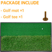 Galileo Sports Golf Hitting Mats Golf Turf Putting Grass Mat Golf Training Practice Turf with Tee Equipment | 12''x24''