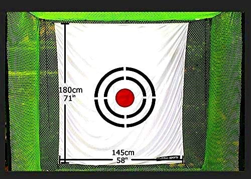 Galileo Practice Backstop Target Backyard Driving PVC Black Circle Style Target White| 5'x6' Size Replacement Target|for Golf Batting Cage