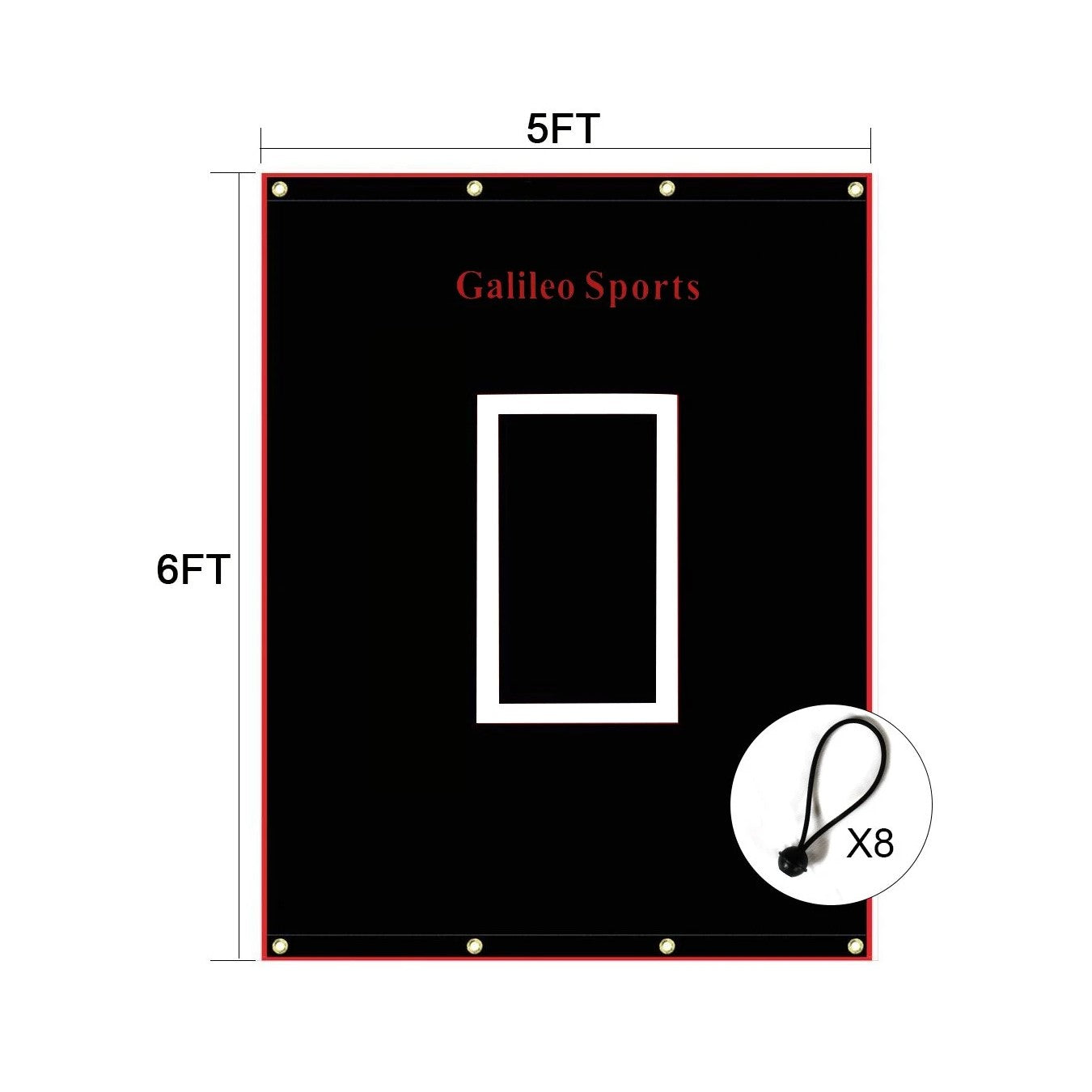 Galileo Softball Backstop Vinilo jaula de bateo de béisbol resistente Backstop Pitching Target Trainer Backstop Net Saver