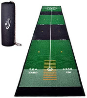 Galileo Golf Putting Green Golf Training Mat for Indoor & Outdoor with Carry Bag | 10'X1.6'Size