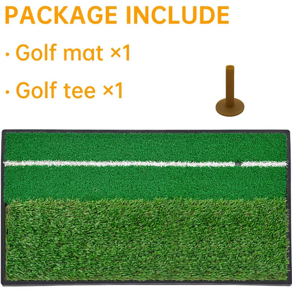 Galileo Sports Golf Hitting Mats Golf Turf Putting Grass Mat Golf Training Practice Turf with Tee Equipment | 12''x24'' - Galileo Sports