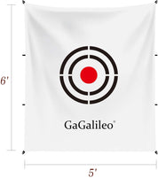 5x6 Galileo 練習用バックストップ ターゲット/ブラック サークル スタイル/ホワイト