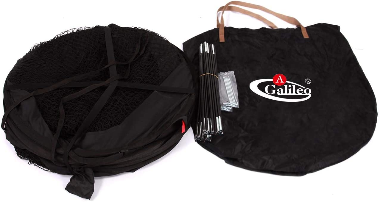 Products Pitcher Screen Baseball Softball Pitching Screen Baseball Protective Screen | 12'X6'X9.5' | Black Pro | Galileo Sports