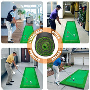 Galileo Golf Putting Mats Putting Green Indoor Golf Putting Training Practice Turf Grass Mat | 3.3'x10'Size