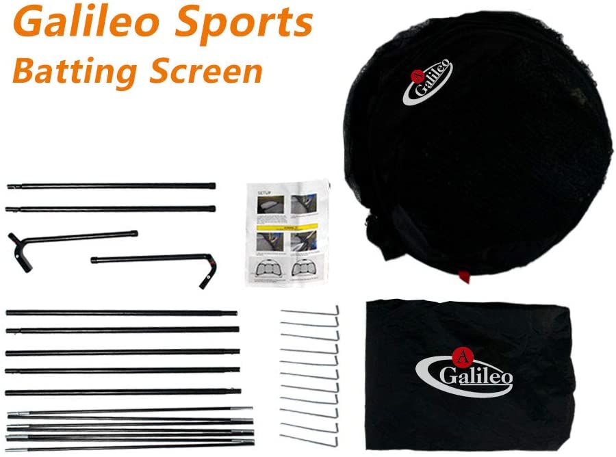 Galileo Sports Baseball & Softball Pitching Net Hitting Net Protective Screen | 11.5'X6'X9.6'