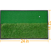 Galileo Sports Golf Hitting Mats Golf Turf Putting Grass Mat Golf Training Practice Turf with Tee Equipment | 12''x24''