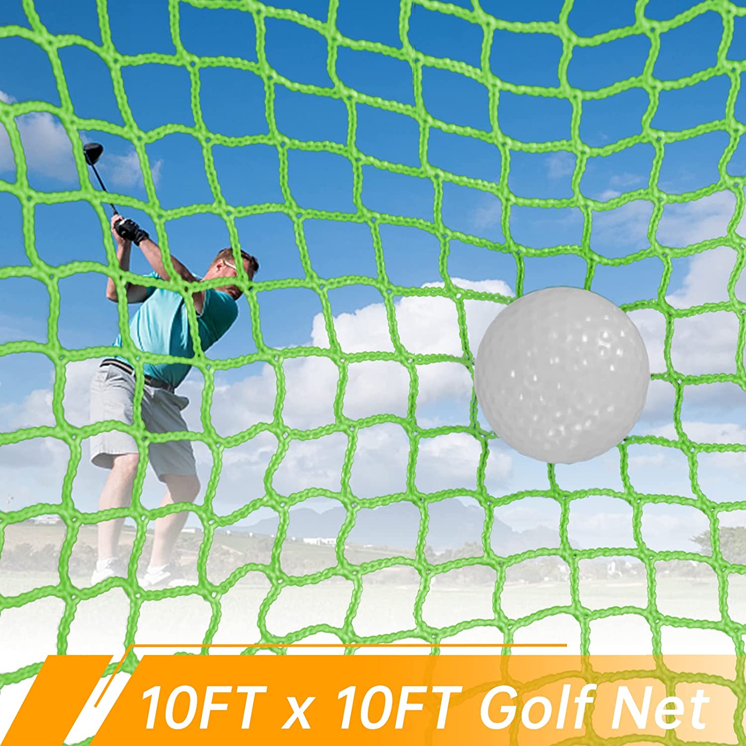 10x10 Galileo Golf Cage Replacement Net Piece