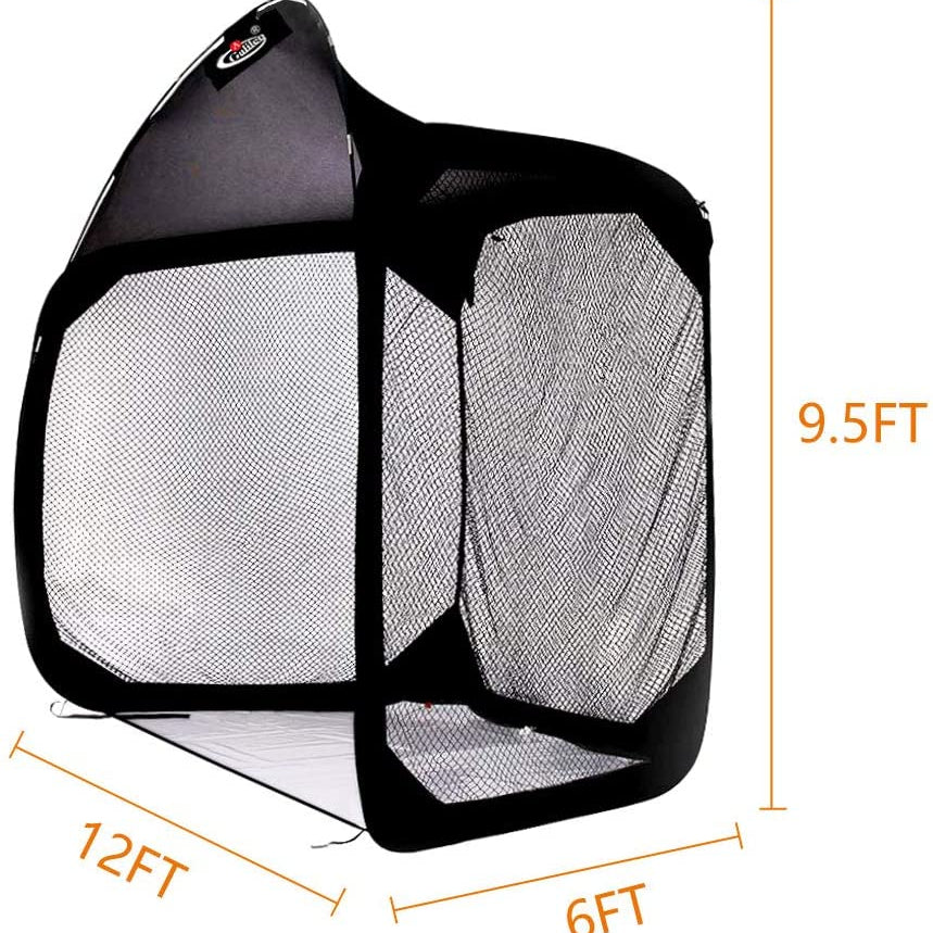 Products Pitcher Screen Baseball Softball Pitching Screen Baseball Protective Screen | 12'X6'X9.5' | Black Pro | Galileo Sports