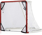 6'x3'X4'Foldable Hockey Goal Steel Hockey Net/ Red Frame and White Netting