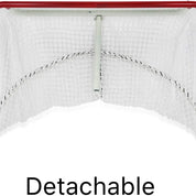 6'x3'X4'Foldable Hockey Goal Steel Hockey Net/ Red Frame and White Netting - Galileo Sports