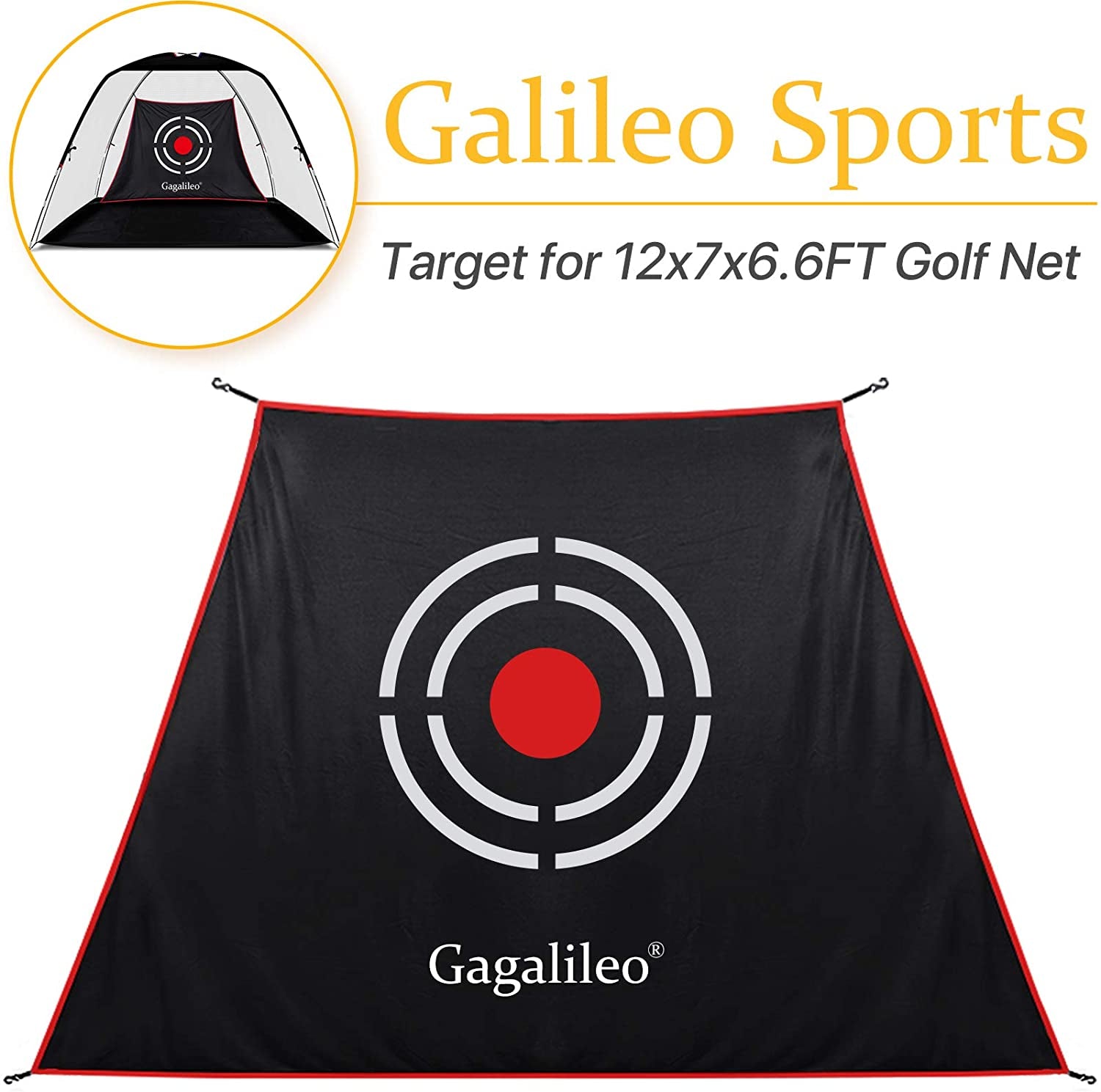 Reemplazo de objetivo de golf para la red de golf Galileo | für rote Golfübungen von 4,3'x5'x7,9' |Galileo Sports