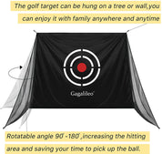 Galileo 8'X7'X7' Golf Practice Nets Pop Up Golf Net | purple