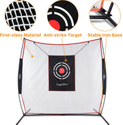 Golf Net Golf Hitting Net for Backyard Training Equipment | 7'x7' | with Golf Mat | Galileo Sports