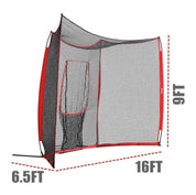Galileo Baseball&Softball Practice Hitting Pitching Net with Carry Bag | Large Size 16'x9'X6.5 Size