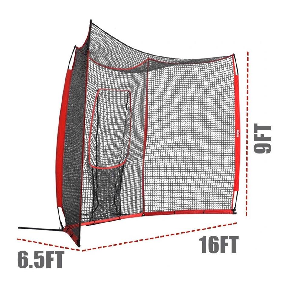Galileo Baseball&Softball Practice Hitting Pitching Net with Carry Bag | Large Size 16'x9'X6.5 Size