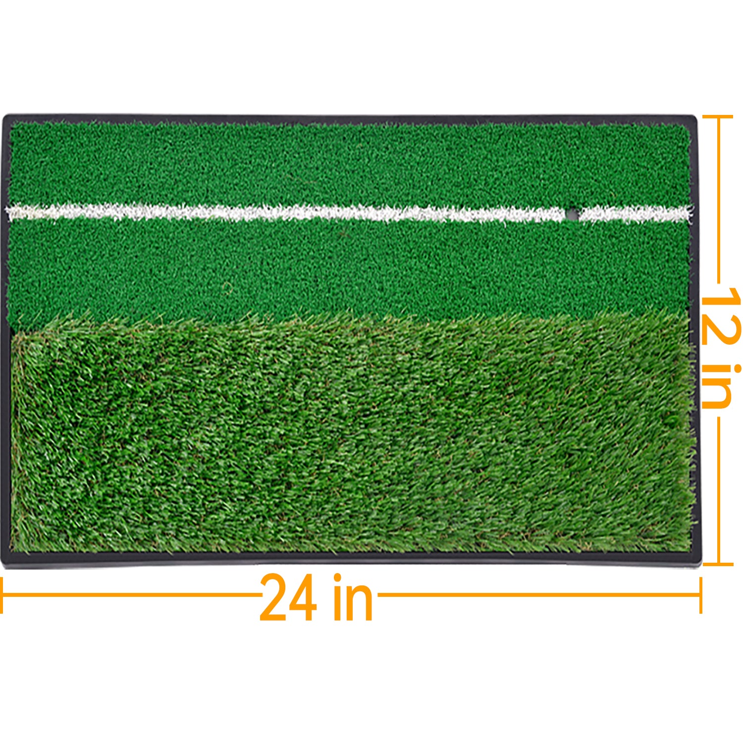 Galileo Sports Golf Hitting Mats Golf Turf Putting Grass Mat Golf Training Practice Turf with Tee Equipment | 12''x24''