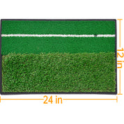 Galileo Sports Golf Hitting Mats Golf Turf Putting Grass Mat Golf Training Practice Turf with Tee Equipment | 12''x24''