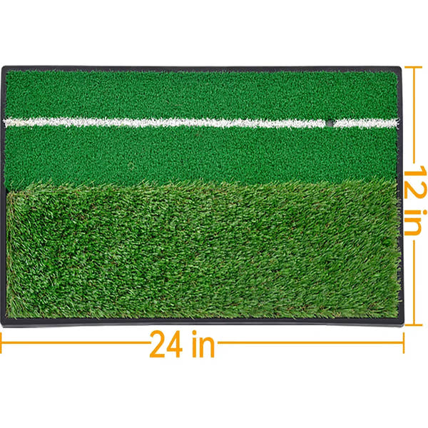 Galileo Sports Golf Hitting Mats Golf Turf Putting Grass Mat Golf Training Practice Turf with Tee Equipment | 12''x24'' - Galileo Sports