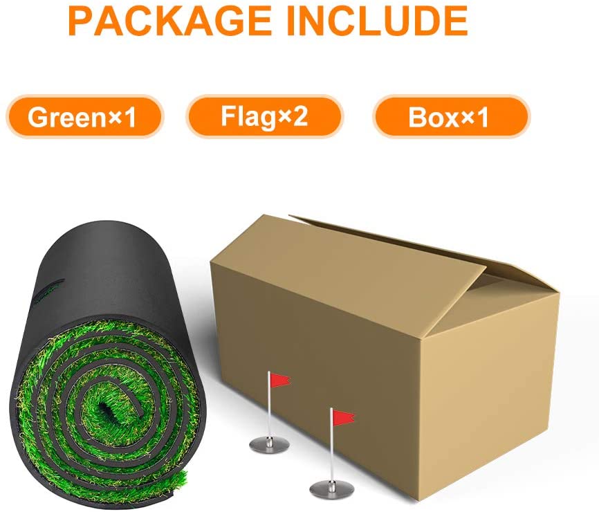 Galileo Golf Putting Mats Putting Green Indoor Golf Putting Training Practice Turf Grass Mat | 3.3'x10'Size