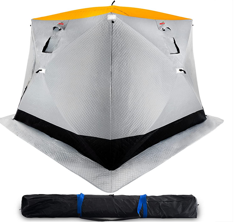 Abri de pêche sur glace Galileo/tente de pêche sur glace portable pour 3-4 personnes avec sac