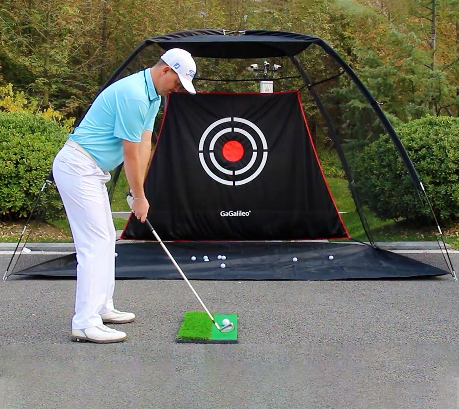 Galileo Sports Golf Hitting Mats Golf Turf Putting Grass Mat Golf Training Practice Turf with Tee Equipment | 12''x24''