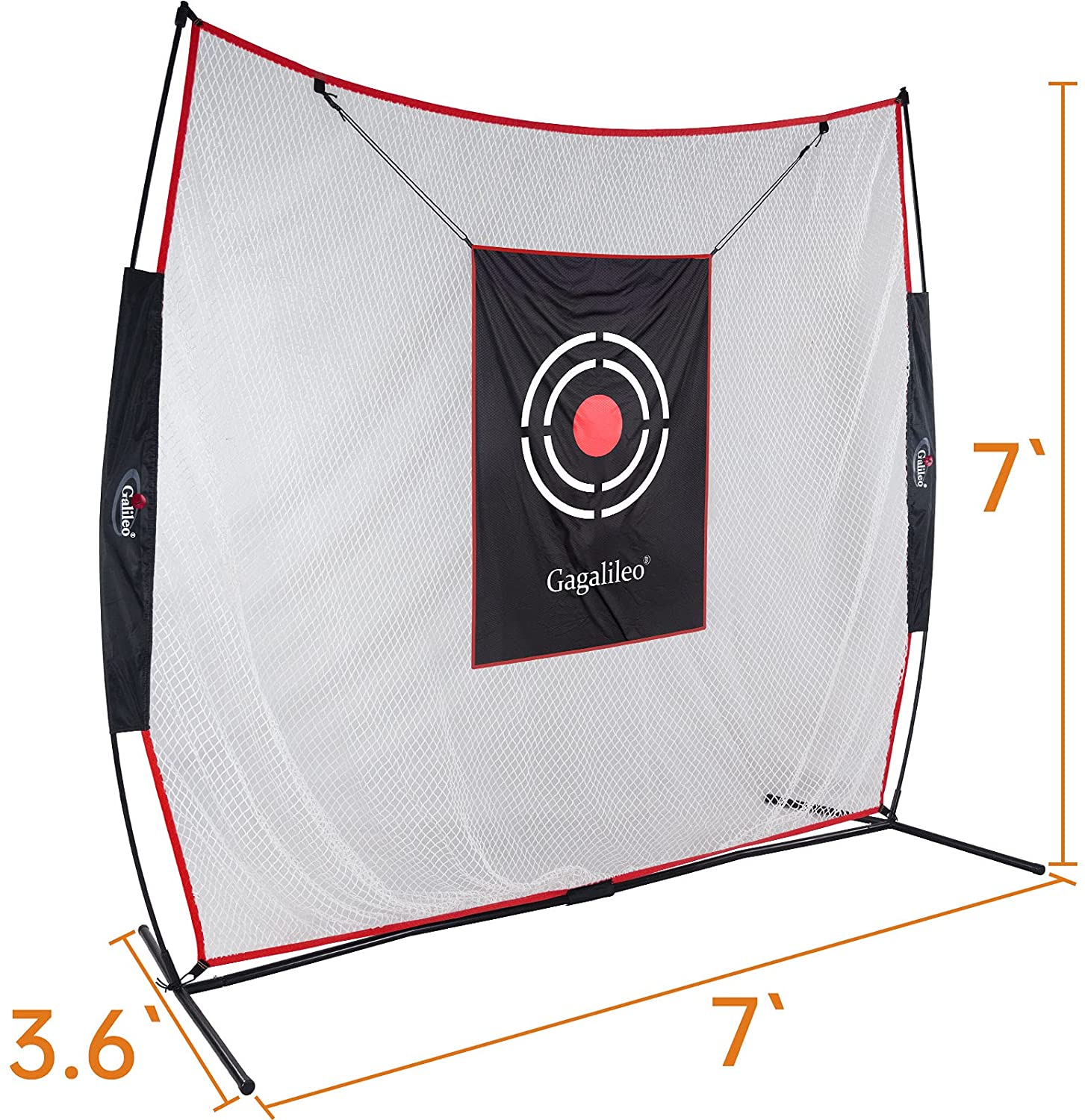 Golf Net Golf Hitting Net for Backyard Training Equipment | 7'x7' | with Golf Mat | Galileo Sports